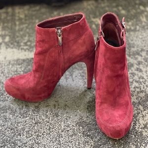 Sam Edelman Burgundy/Maroon Suede Bootie Sz 7.5
